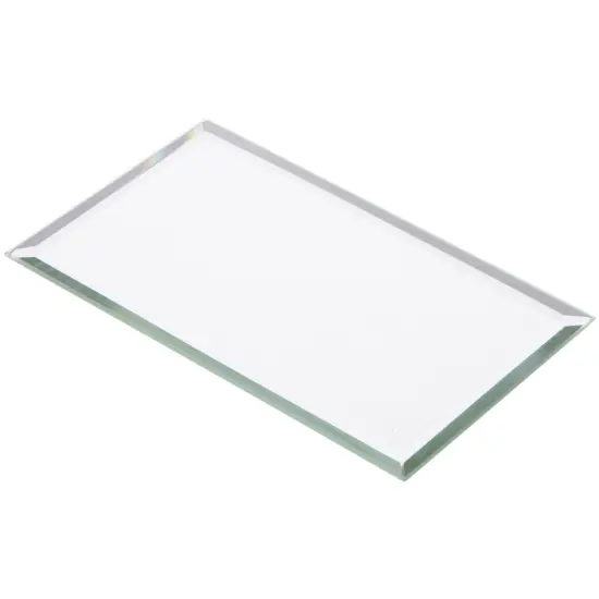 Plymor 3" x 5" Rectangle, 3mm Thick Beveled Glass Mirror {1}