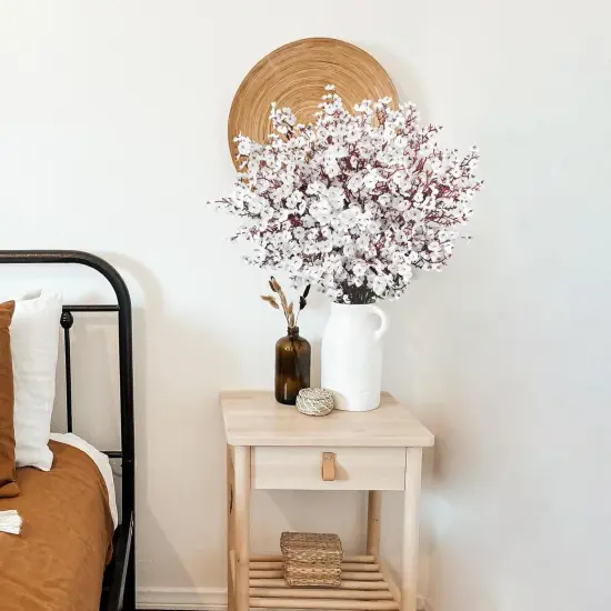 6 Pcs Babys Breath Artificial Flowers Fake Silk White Flowers Faux Gypsophila Bouquet Real Touch Floral Arrangements for Home Wedding Party Centerpieces DIY D&eacute;cor {5}