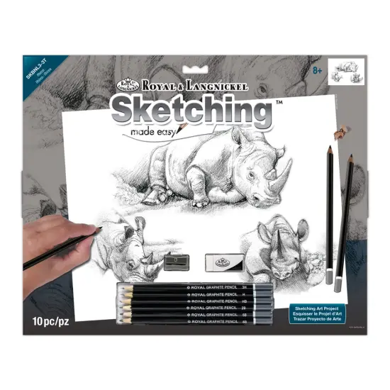 SKBNL3 | Sketching Made Easy™ Rhinos 10pc 11.25" x 15.375" Sketching Art Project {1}