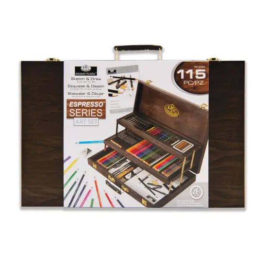 RSET-ART4452 | 115 Piece Sketching & Drawing Espresso Art Set {3}