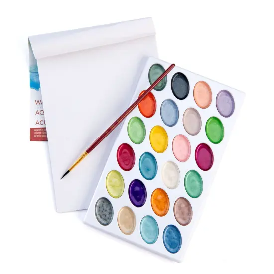 RART-2008 | Essentials&trade; 26pc Pearlescent Watercolor Painting Art Set {2}