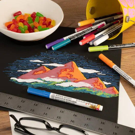 MARK-2720 | 12PC Acrylic 1.2mm Jewel Markers {2}