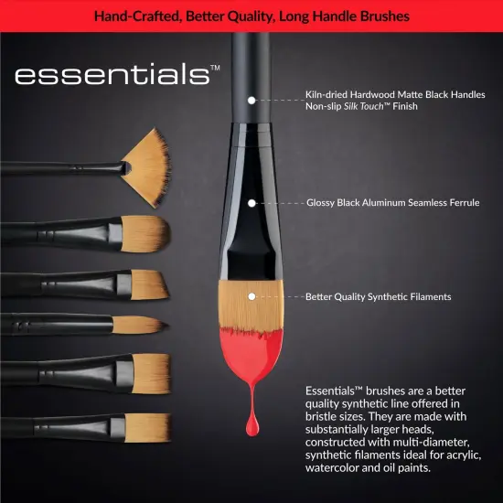 RSET-4303 | Essentials&trade; 5pc Gold Taklon Variety Brush Set 4303 {4}