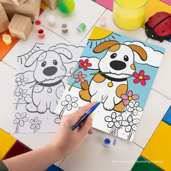 MFP22 | Painting by numbers&trade; Children's 10pc 8.75" x 11.75" Puppy Painting Project {2}