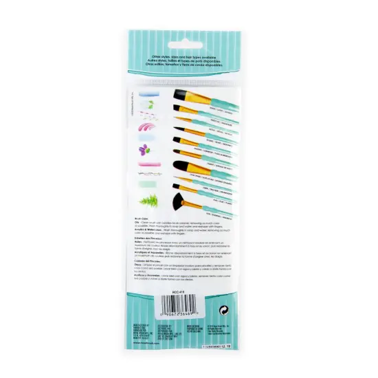 RCC 418 | Crafter's Choice&trade; 7pc Black Taklon Shader/Wash Brush Set {4}