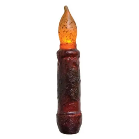 4.5 Inch Burgundy LED Taper Candle with Textured Wax Finish Safe Flameless Battery Candle {1}