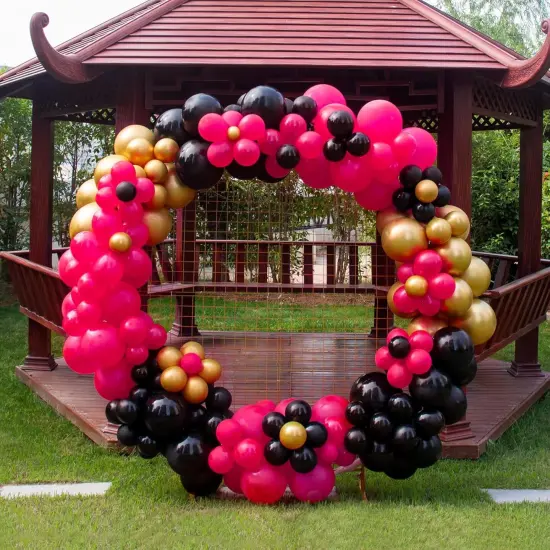 110pcs Latex Party Balloons Helium Bright Color(B18-hot Pink) {4}