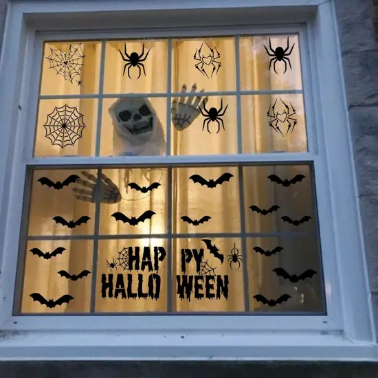 9 Pieces Halloween Stencils for Door Mats(9 Skull Mats) {2}