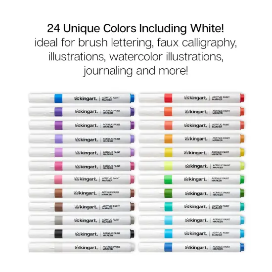 KINGART&reg; Acrylic Paint Markers 24 Colors {2}
