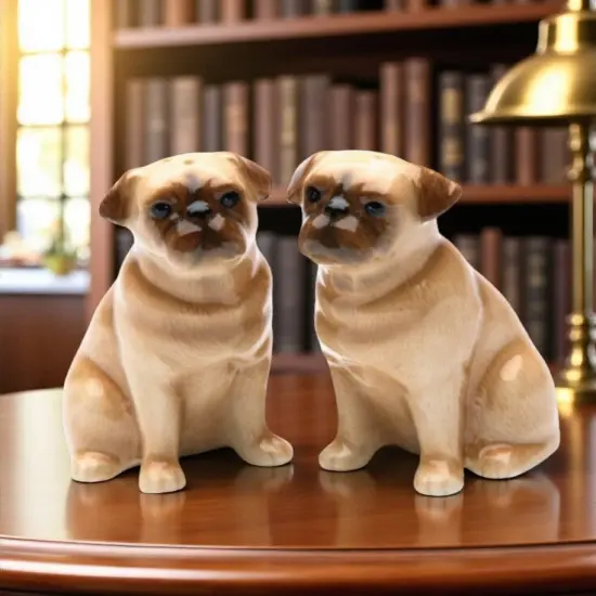 Ceramic Pug Dog Salt & Pepper Shakers, Home D&eacute;cor, Gift for Her, Gift for Mom, Kitchen D&eacute;cor, Dog Lover Gift, Pet Loss Gift {1}