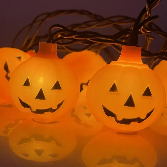 Halloween Cute Pumpkin String Lights - 8.5ft, 10 LED {4}