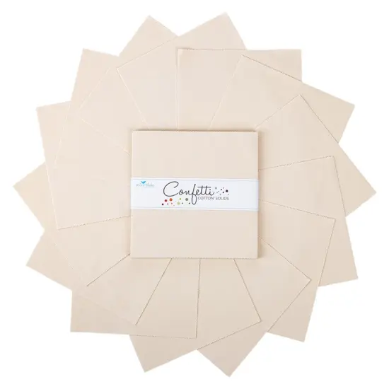 Confetti Cotton 10" Square Pack (Layer Cake / 10" Stacker) in Ivory byfor Riley Blake (10-120-IVORY-42) {3}