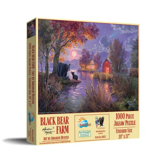 Sunsout Black Bear Farm 1000 pc Jigsaw Puzzle 69873 {3}