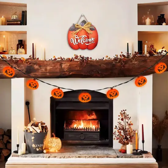 Halloween Pumpkin String Lights Outdoor {4}