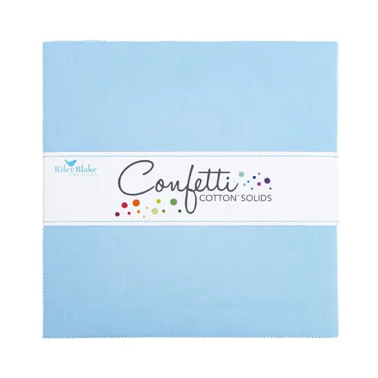 Confetti Cotton 10" Square Pack (Layer Cake / 10" Stacker) in Boy Blue byfor Riley Blake (10-120-BOYBLUE-42) {1}