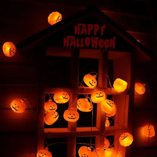 Halloween Pumpkin String Lights - 20 LED 10 FT {5}