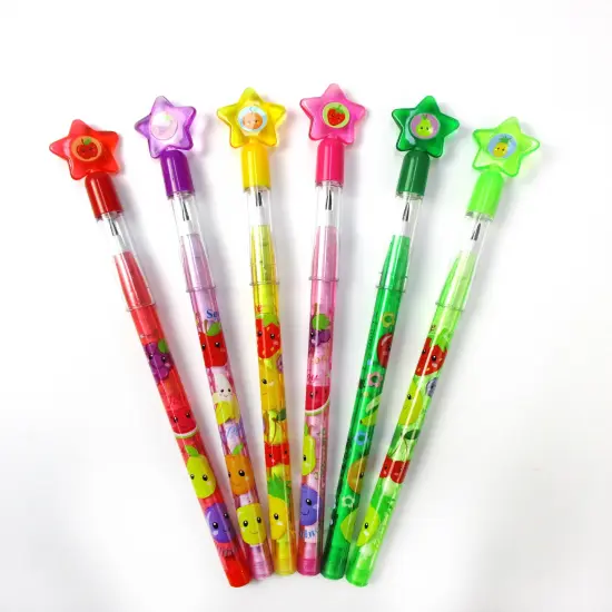 Fruit of the Spirit Stackable Multi Point Pencils - Set of 6 {4}
