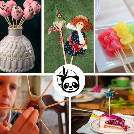 1/4 x 12 Inch 25PCS Dowel Rods Wood Sticks Wooden Dowel Rods - Unfinished Bamboo Sticks - for Crafts and DIYers {3}