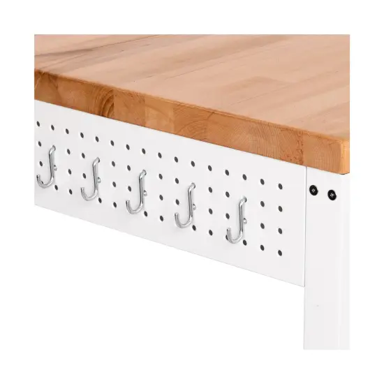 Seville Classics HOME Work Center Island Table, 48" W x 24" D x 36" H White {11}