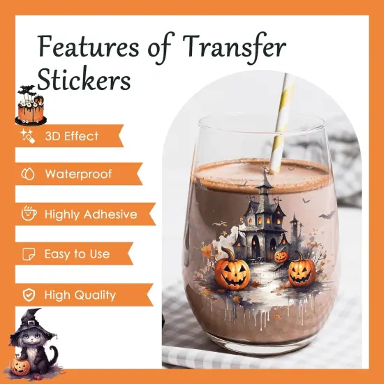 20 Sheets Halloween Rub on Transfer {4}