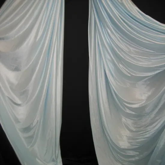 1 Yard Lt. Blue Polyester Fabric Low Stretch For Aerial Use Backdrops Crafts 108&Prime;-120&Prime; Wide {1}