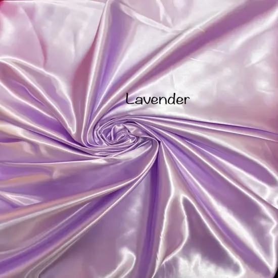 1 Yard Lavender Bridal Satin Fabric 58/60 Inch Wide Smooth Lustrous Material for Tablecloths, Drapes & Apparel {1}