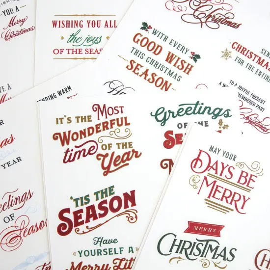 Christmas Greetings Rub On Transfers {4}