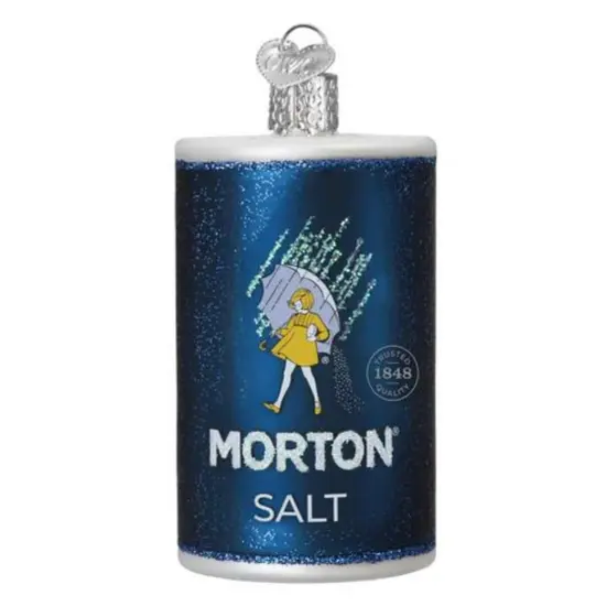Old World Christmas 3.0 Inch MortonSalt Canister Christmas Tree Ornament , Ornament Food Seasoning Blue {1}