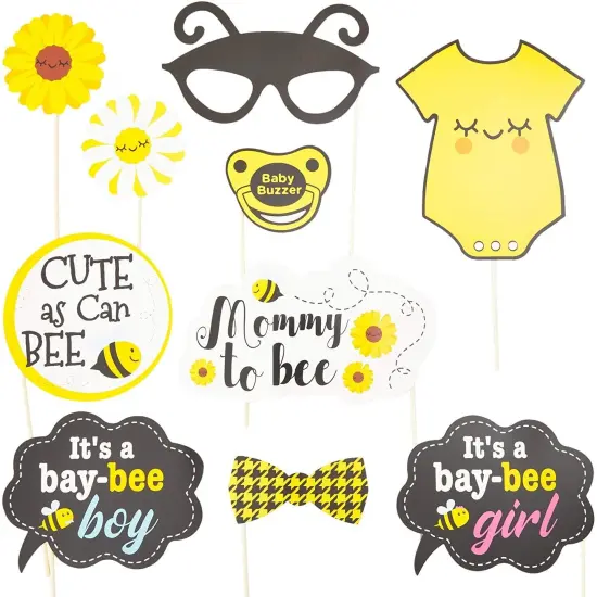 Bumble Bee Photo Booth Prop Kit (30 Pieces) Yellow {6}