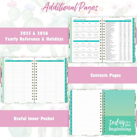 2025-2026 Planner - Planner 2025-2026, Jul 2025 - Jun 2026, 8.5" x 6.4", Planners with Hardcover, Twin - Wire Binding, Monthly Tabs, Elastic Closure, Daily Organizer {6}