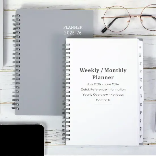 2025-2026 Planner - Jul 2025 - Jun 2026, 2025-2026 Planner Weekly and Monthly, 6.25" &times; 8.3", Tabs, Inner Pocket, Strong Twin-Wire Binding, Improving Your Time Management Skill {1}