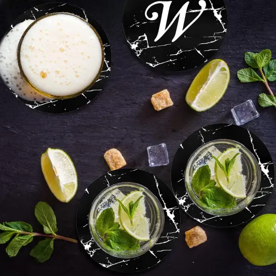 Monogram Coasters for Drinks {3}