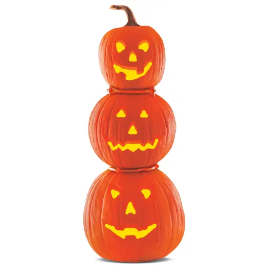 Collections Etc Stack-O'-Lantern Pumpkin Stacking 8-Piece Kit {5}