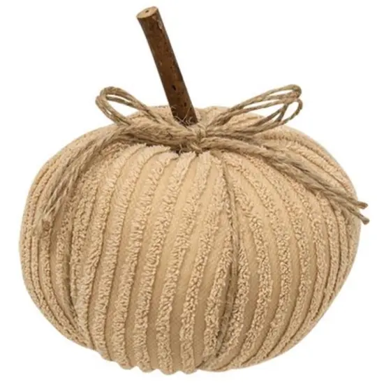 Soft Chenille Pumpkin Fall Table Decor with Jute Wrapped Stem {3}