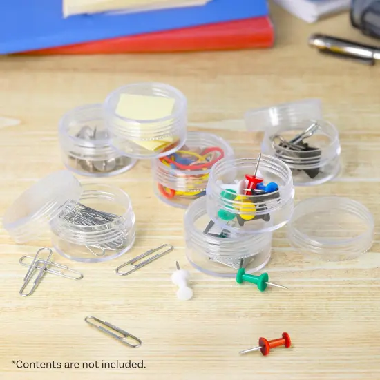 The Beadsmith Personality Case - Clear Storage Organizer Box, 9.5 x 6.4 inches - Includes 24 Small Containers with lids &ndash; 1.5 x 0.8 inches, Bead Holder {2}