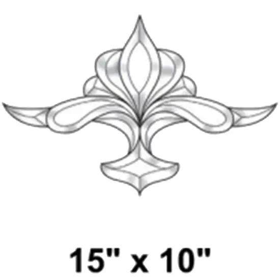 15"x 10" Exquisite Clear Glass Bevel Cluster EC565 {2}