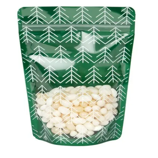 Trees Seasonal Stand Up Zipper Pouch 5 1/8" x 3 1/8" x 8 1/8" 25 pack ZBGW3T {1}