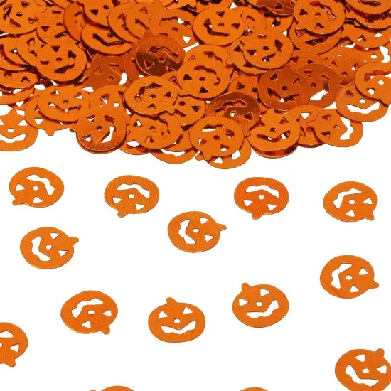 1000pcs Halloween Party Confetti - Pumpkin {1}