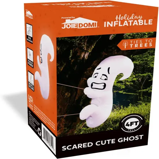 Halloween Inflatables Ghost Outdoor Decor, Blow Up Yard Decorations Hugging Tree {6}