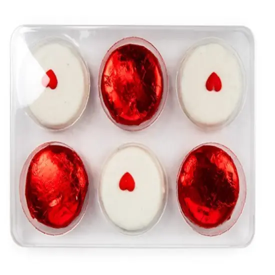 Round Cookie Tackle Box 6 Cavity 5" x 11/16" x 7 5/16" 25 pack CTBS23O {1}