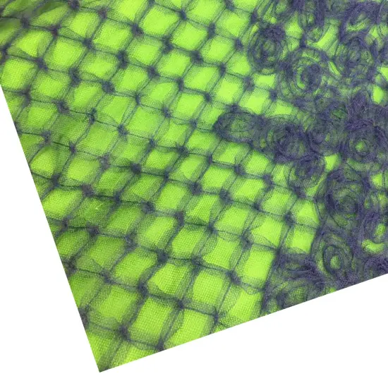 1 Yard 3D Design Navy Blue Lace Fabric for Bridal Dresses 54 Inches Wide {4}