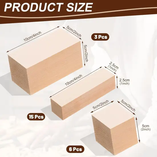 24Pcs Basswood Carving Blocks {2}