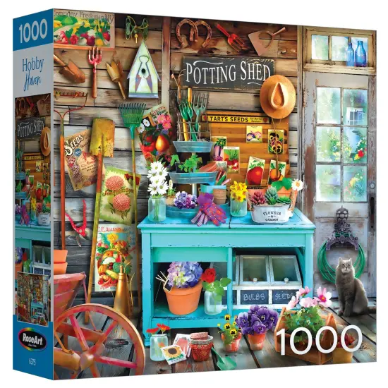 RoseArt Hobby Haven Jigsaw Puzzle 1000 Pieces 19.25"X26.625"-Potting Shed {1}