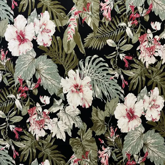 1 Yard Vintage Tropical Garden Upholstery Cotton Fabric, 56-58" Wide {1}