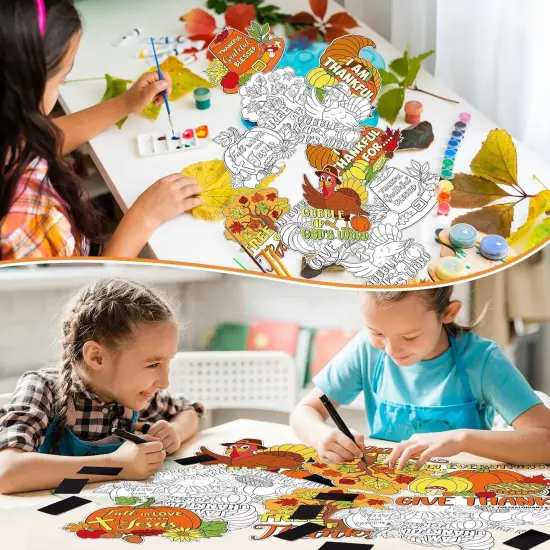 36 Pcs Coloring Crafts Kit for Thanksgiving {5}