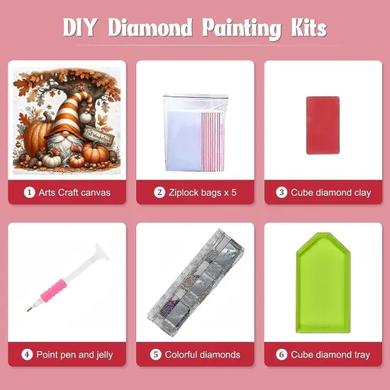 14x14 inch - 5D Gnome Diamond Painting Kits for Adults {5}