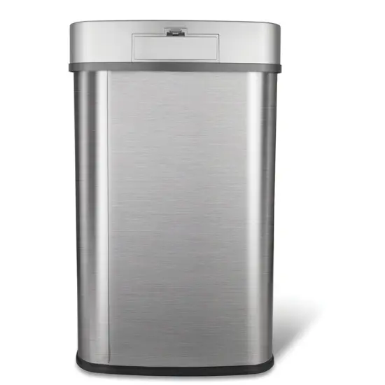 13-Gallon Motion Sensor Trash Can Stainless Steel Kitchen Waste Bin with Odor Seal and Liner Grey {3}