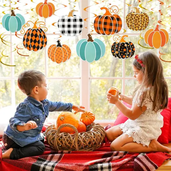 36Pcs Pumpkin Hanging Swirl Decoration Kit {5}
