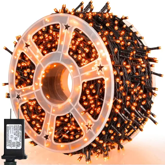 164FT 500 LED Orange Halloween String Lights - 8 Modes {1}