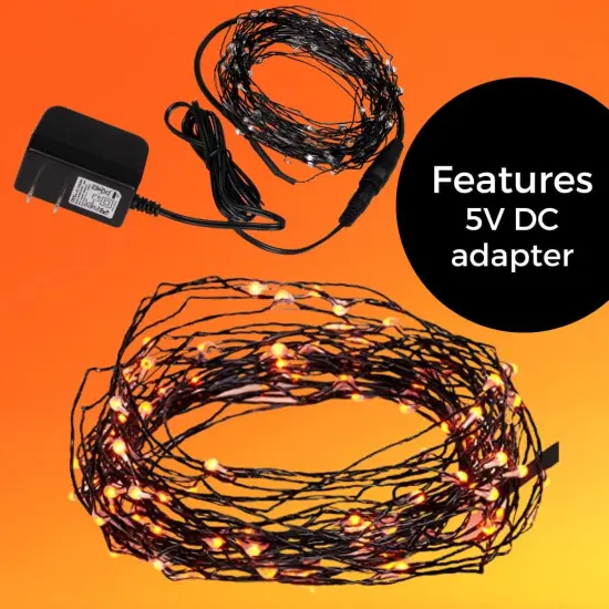 Orange Fairy Christmas Holiday String Lights, 33 ft / 10 m {3}